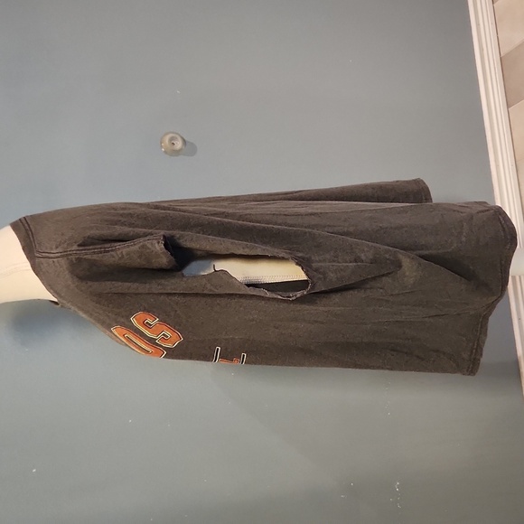 NFL Team Apparel Broncos Football Distressed Grunge Destroyed Sleeveless Shirt - Picture 3 of 9